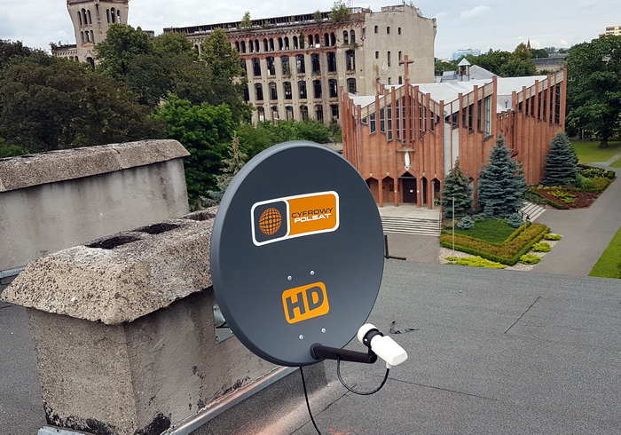 Cyfrowy Polsat instalacja na dachu